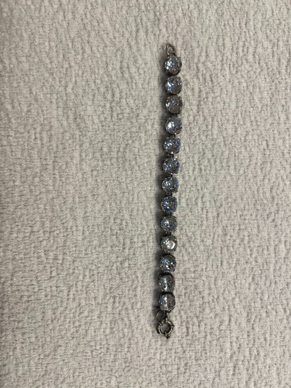 J. Crew crystal bracelet with antique brass setting